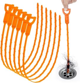 25 Inch Snake Drain Clog Remover Tool, 6PCS Hair Drain Cleaner Tool, Hair Cather Shower Drain Tool